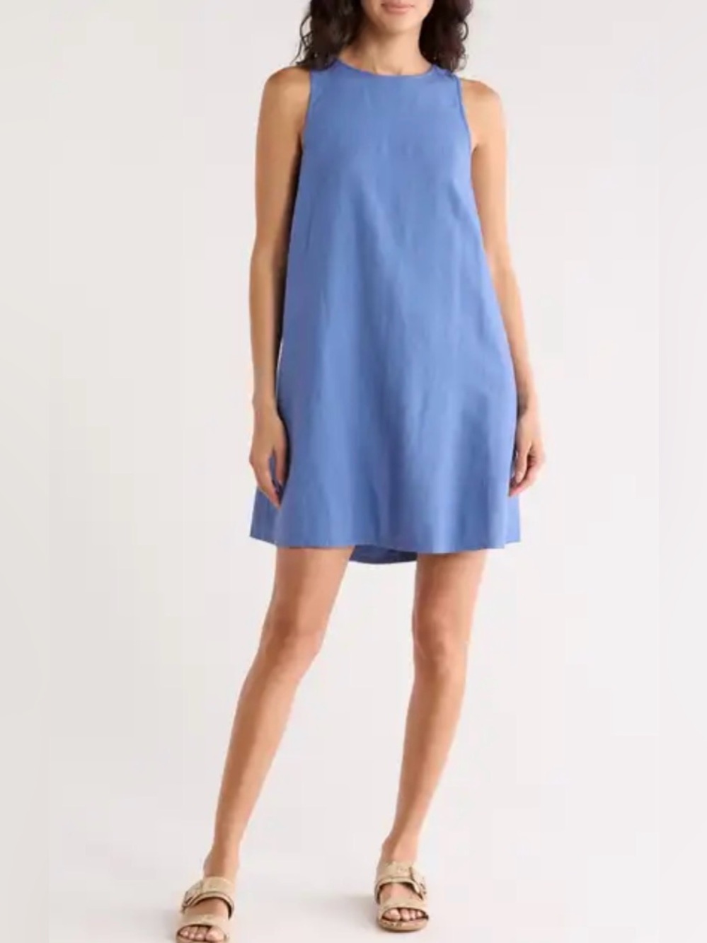 Madewell Sleeveless Linen Blend Shift Minidress - XS